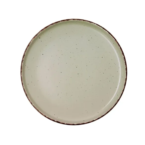 plato llano duna verde ceramico
